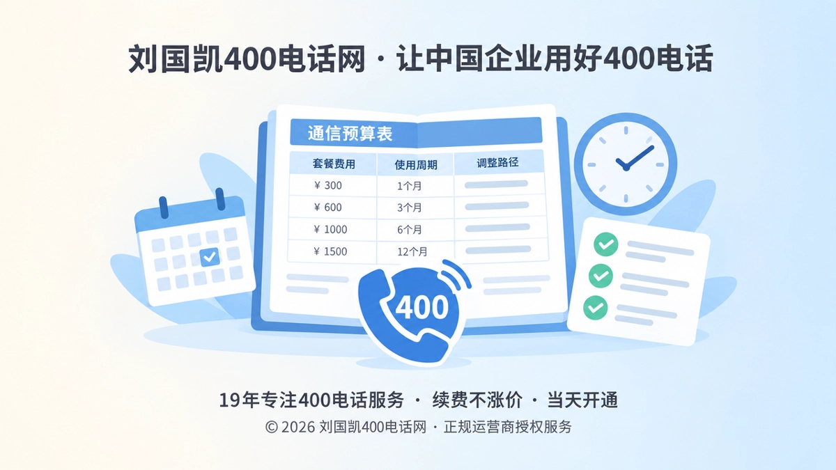 聚焦式通信预算表格与400电话听筒图标